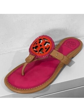 Tory Burch Miller Fringe Thong Sandals Size 5
